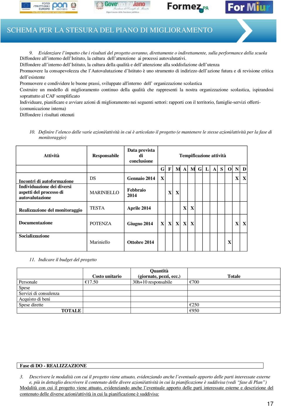 Diffondere all interno dell Istituto, la cultura della qualità e dell attenzione alla soddisfazione dell utenza Promuovere la consapevolezza che l Autovalutazione d Istituto è uno strumento di