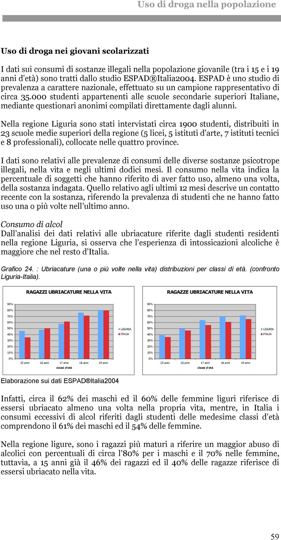 000 studenti appartenenti alle scuole secondarie superiori Italiane, mediante questionari anonimi compilati direttamente dagli alunni.