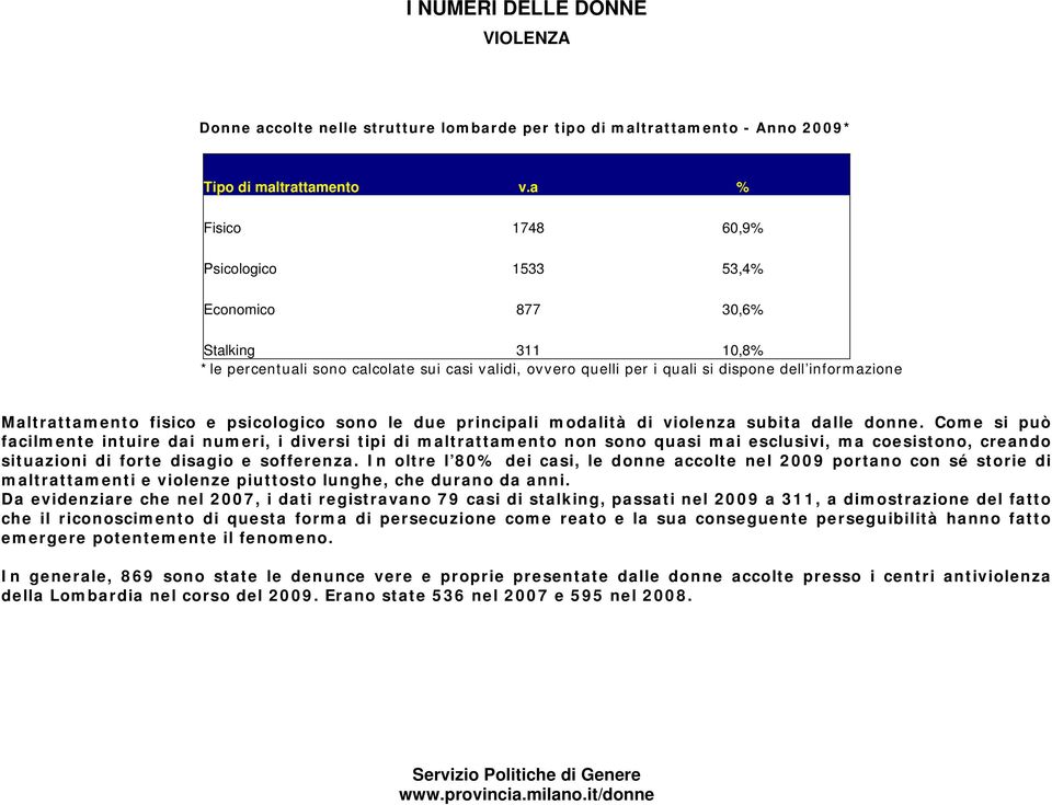 Come si può facilmente intuire dai numeri, i diversi tipi di maltrattamento non sono quasi mai esclusivi, ma coesistono, creando situazioni di forte disagio e sofferenza.