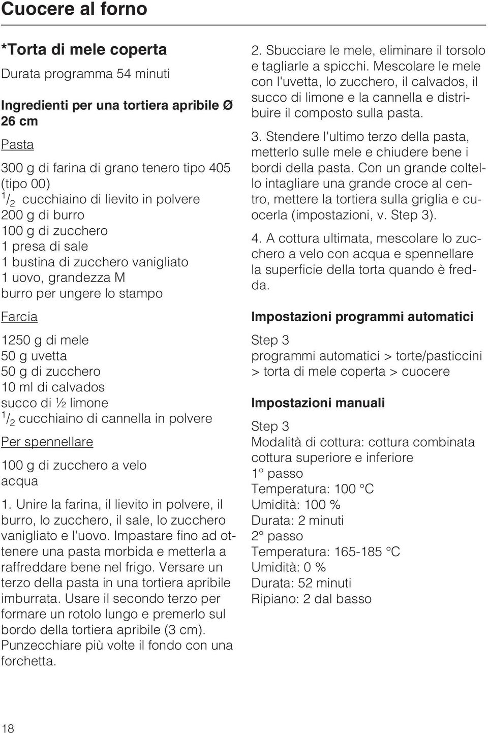 calvados succo di ½ limone 1 / 2 cucchiaino di cannella in polvere Per spennellare 100 g di zucchero a velo acqua 1.