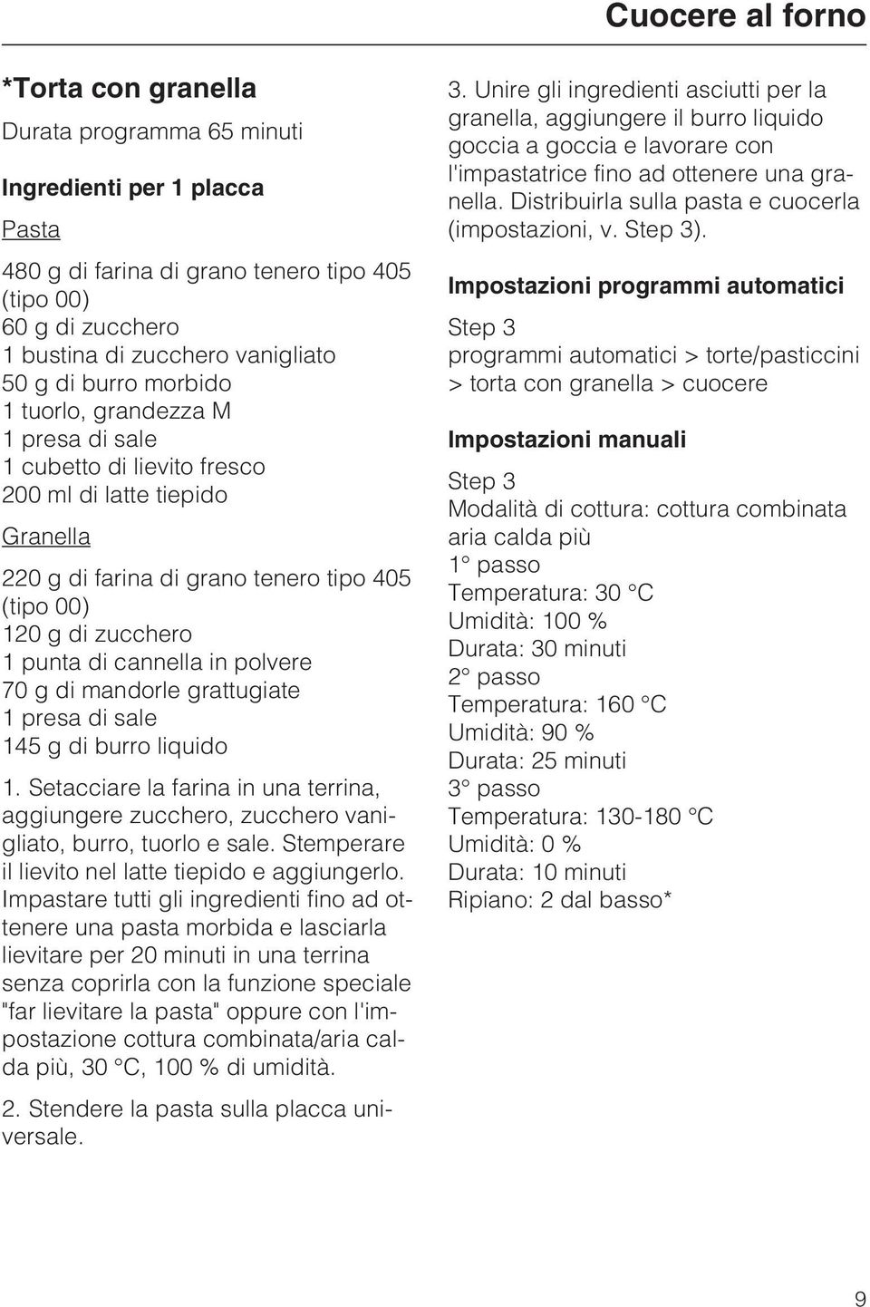 cannella in polvere 70 g di mandorle grattugiate 1 presa di 145 g di burro liquido 1. Setacciare la farina in una terrina, aggiungere zucchero, zucchero vanigliato, burro, tuorlo e.