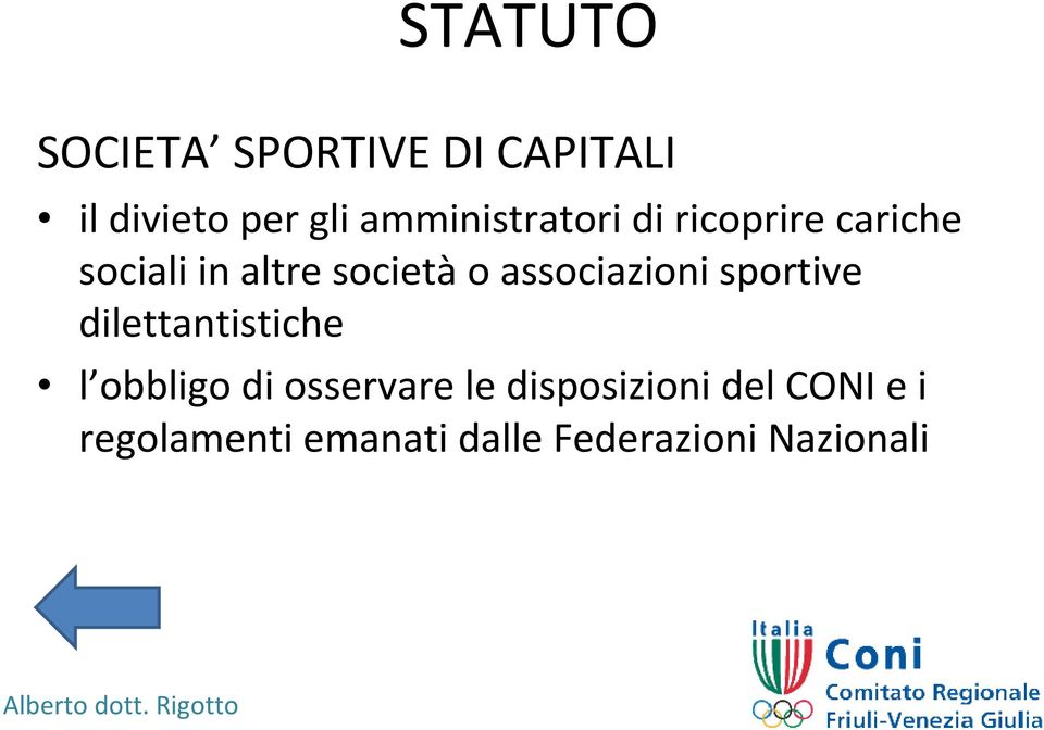 associazioni sportive dilettantistiche l obbligo di osservare