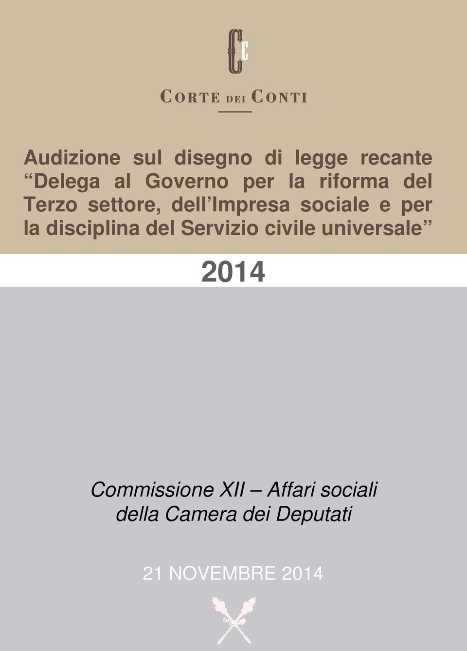 disciplina del Servizio civile universale 2014 Commissione