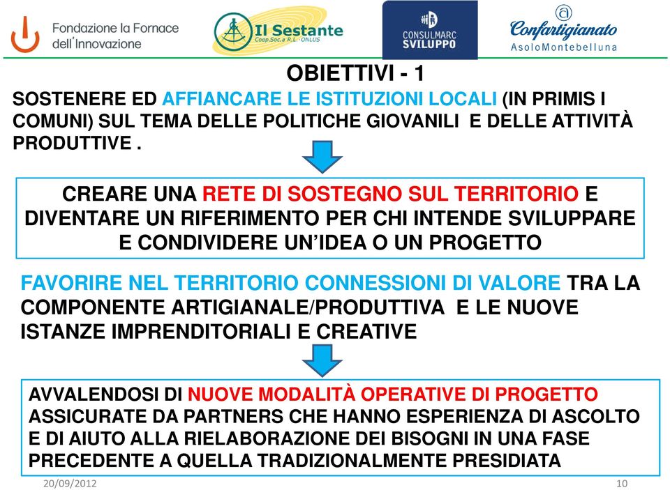 CONNESSIONI DI VALORE TRA LA COMPONENTE ARTIGIANALE/PRODUTTIVA E LE NUOVE ISTANZE IMPRENDITORIALI E CREATIVE AVVALENDOSI DI NUOVE MODALITÀ OPERATIVE DI