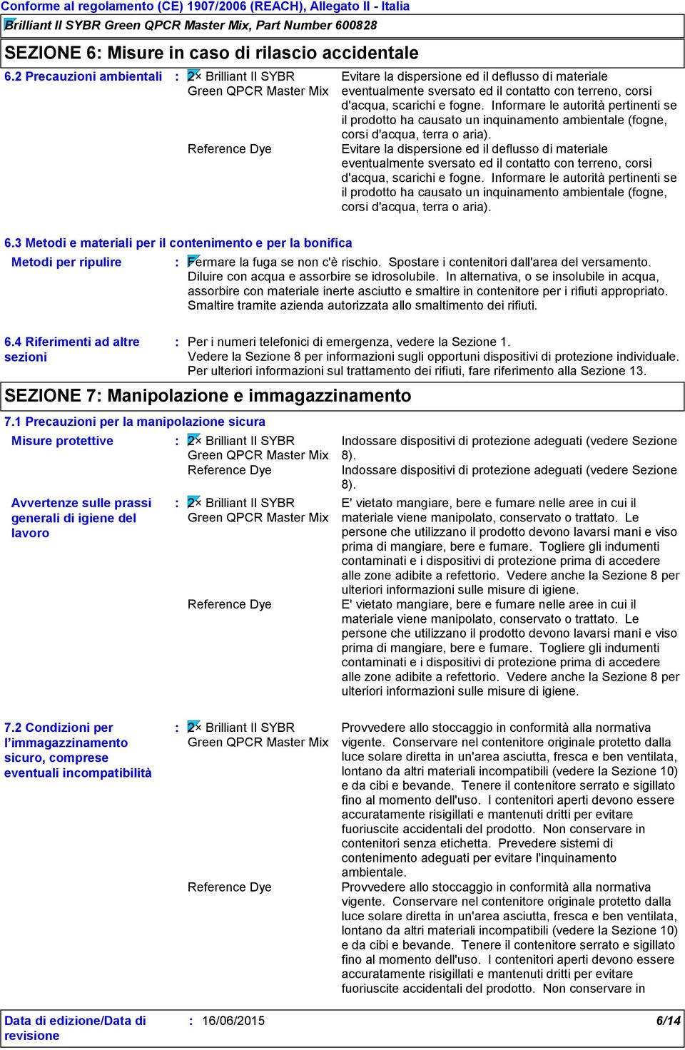 Informare le autorità pertinenti se il prodotto ha causato un inquinamento ambientale (fogne, corsi d'acqua, terra o aria).