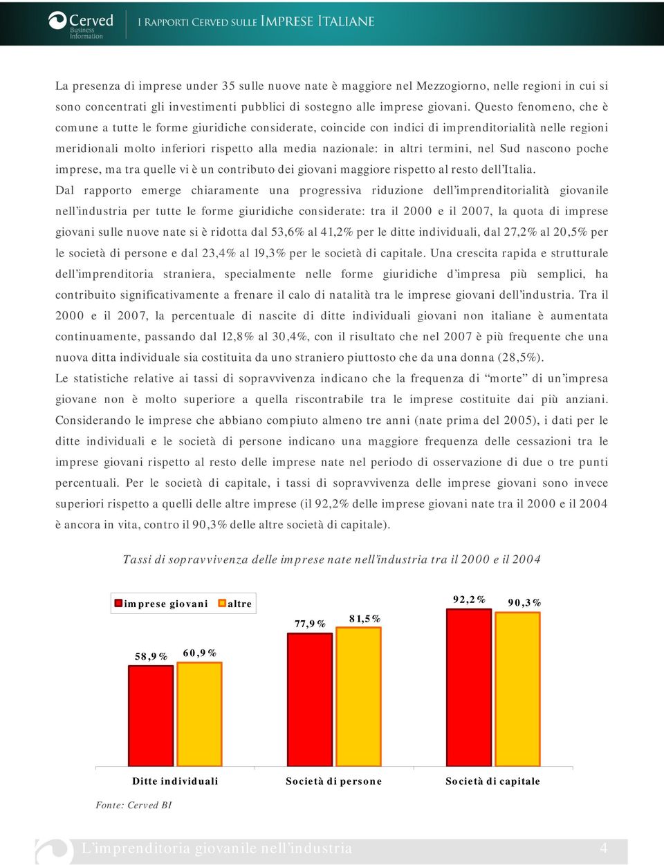 termini, nel Sud nascono poche imprese, ma tra quelle vi è un contributo dei giovani maggiore rispetto al resto dell Italia.