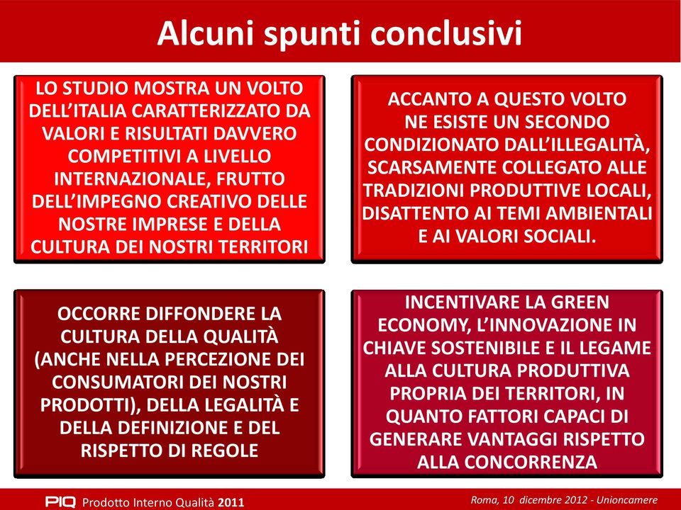 RISPETTO DI REGOLE ACCANTO A QUESTO VOLTO NE ESISTE UN SECONDO CONDIZIONATO DALL ILLEGALITÀ, SCARSAMENTE COLLEGATO ALLE TRADIZIONI PRODUTTIVE LOCALI, DISATTENTO AI TEMI AMBIENTALI E AI VALORI