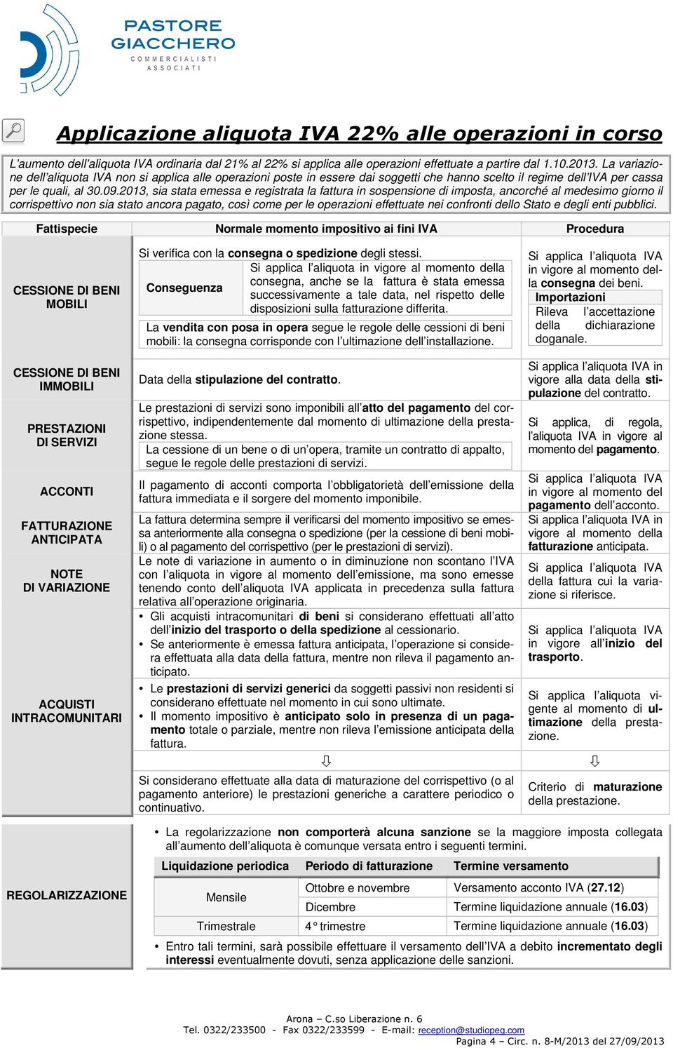 2013, sia stata emessa e registrata la fattura in sospensione di imposta, ancorché al medesimo giorno il corrispettivo non sia stato ancora pagato, così come per le operazioni effettuate nei