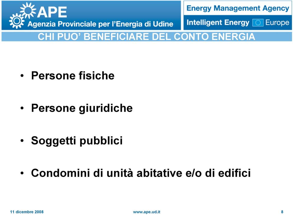 Soggetti pubblici Condomini di unità