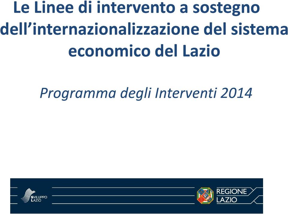 internazionalizzazione del