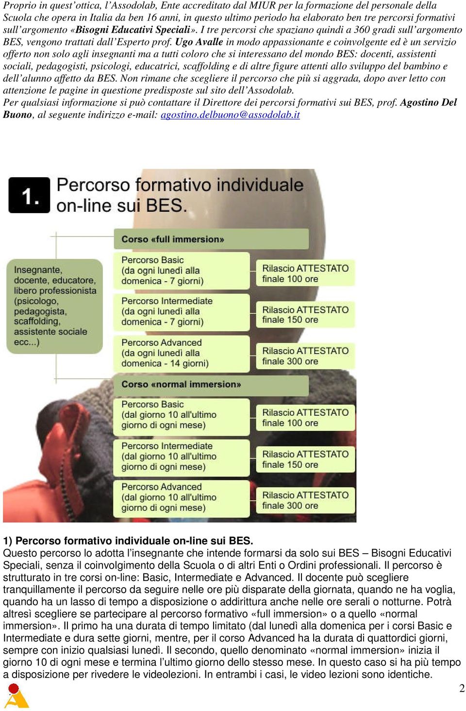 Ugo Avalle in modo appassionante e coinvolgente ed è un servizio offerto non solo agli insegnanti ma a tutti coloro che si interessano del mondo BES: docenti, assistenti sociali, pedagogisti,