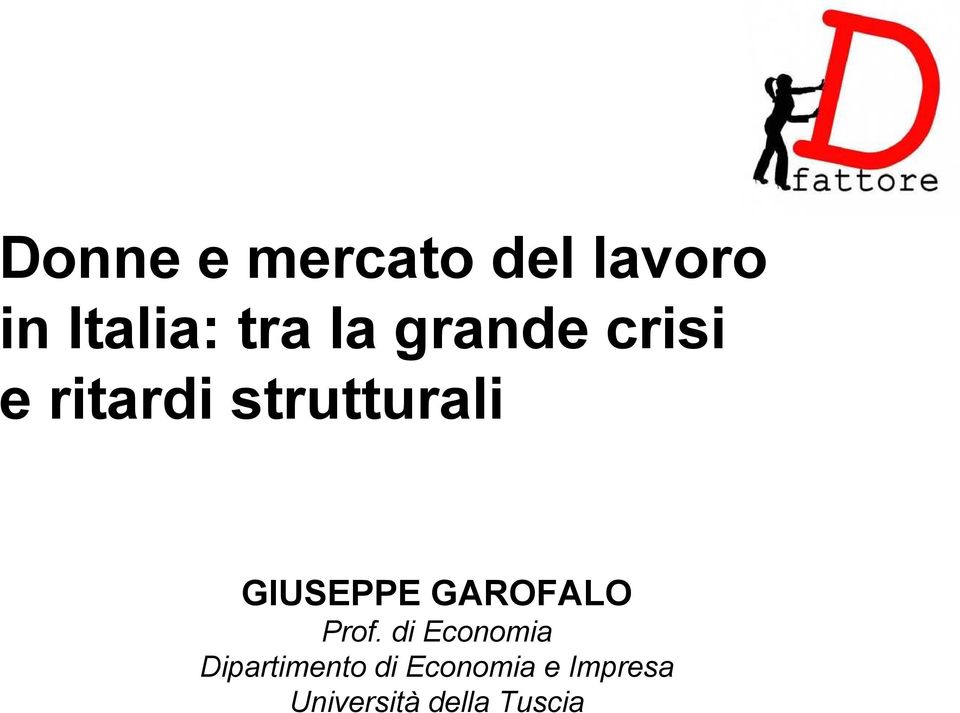 GIUSEPPE GAROFALO Prof.