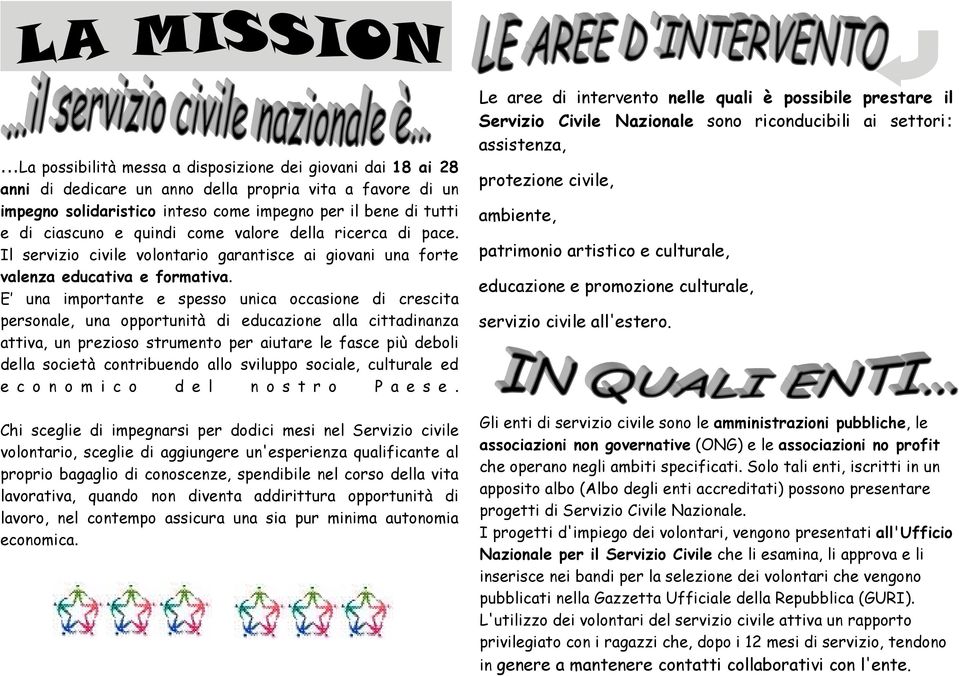 E una importante e spesso unica occasione di crescita personale, una opportunità di educazione alla cittadinanza attiva, un prezioso strumento per aiutare le fasce più deboli della società