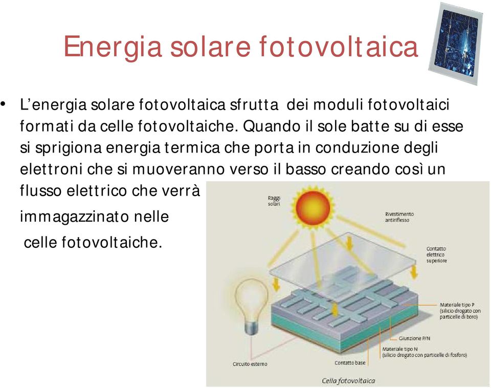 Quando il sole batte su di esse si sprigiona energia termica che porta in conduzione