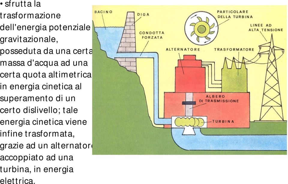 superamento di un certo dislivello; tale energia cinetica viene infine