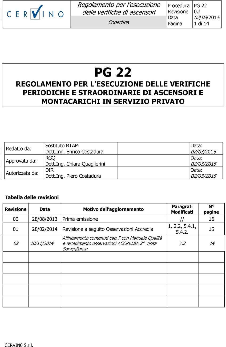 Enrico Costadura RGQ Dott.Ing.