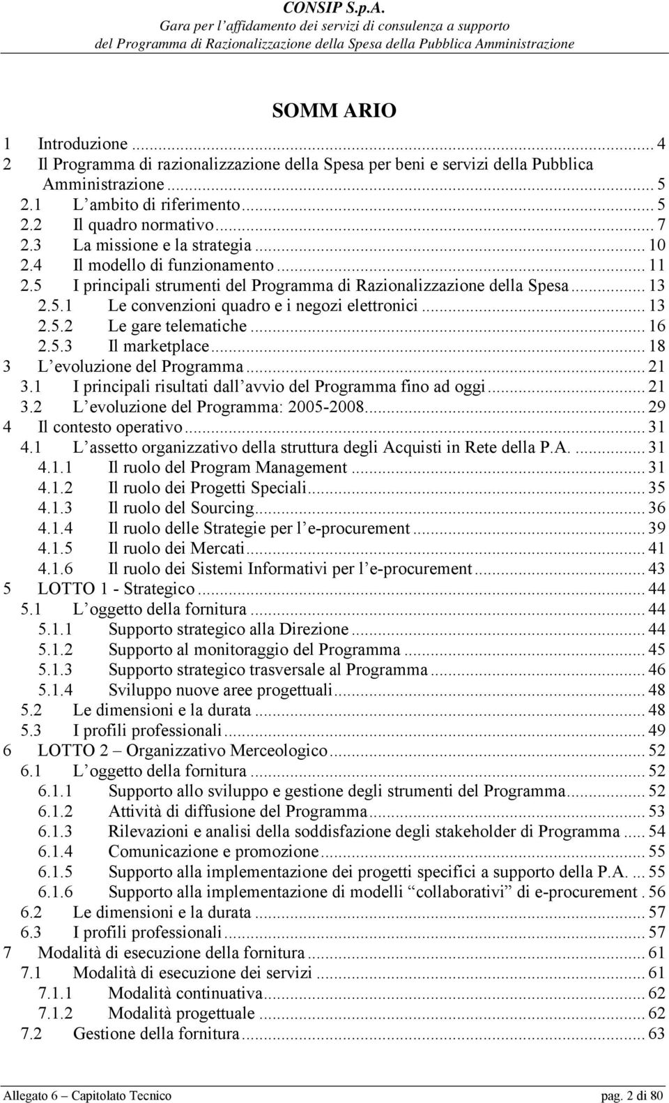 .. 13 2.5.2 Le gare telematiche... 16 2.5.3 Il marketplace... 18 3 L evoluzione del Programma... 21 3.1 I principali risultati dall avvio del Programma fino ad oggi... 21 3.2 L evoluzione del Programma: 2005-2008.