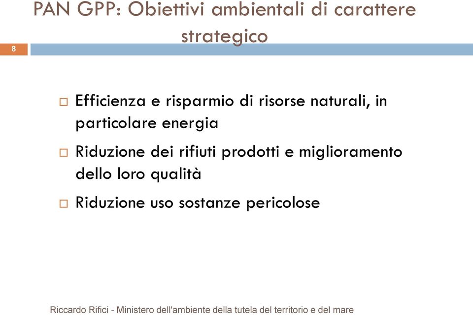 particolare energia Riduzione dei rifiuti prodotti e