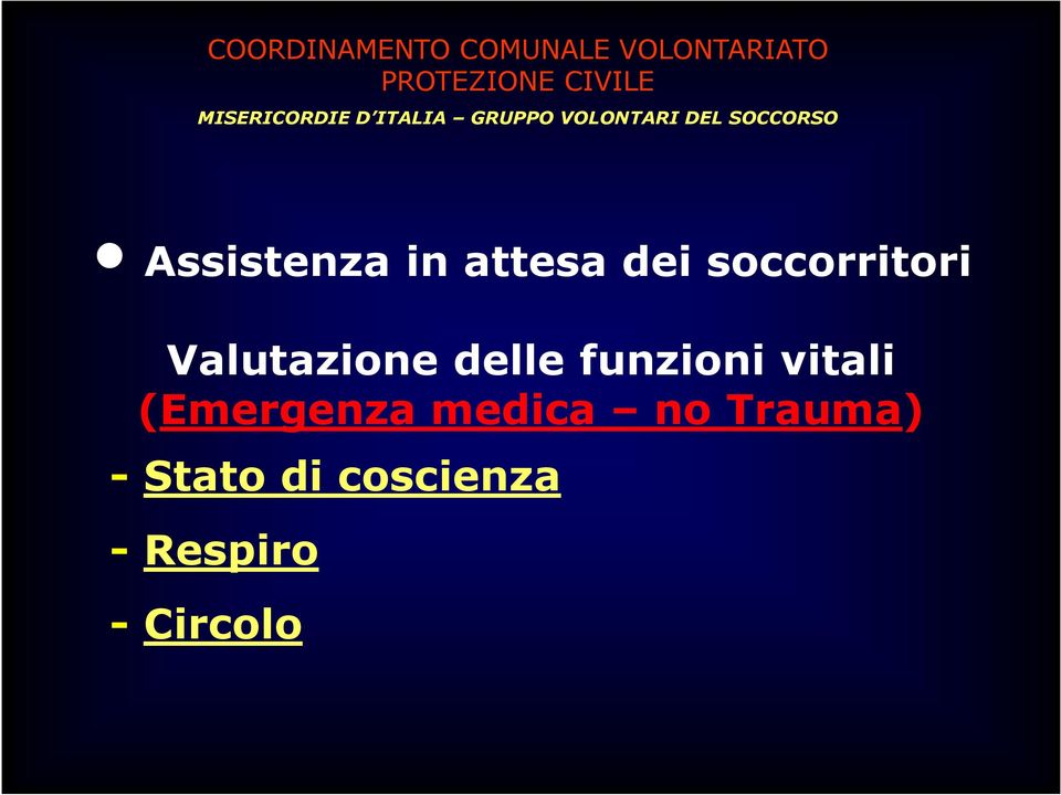 funzioni vitali (Emergenza medica