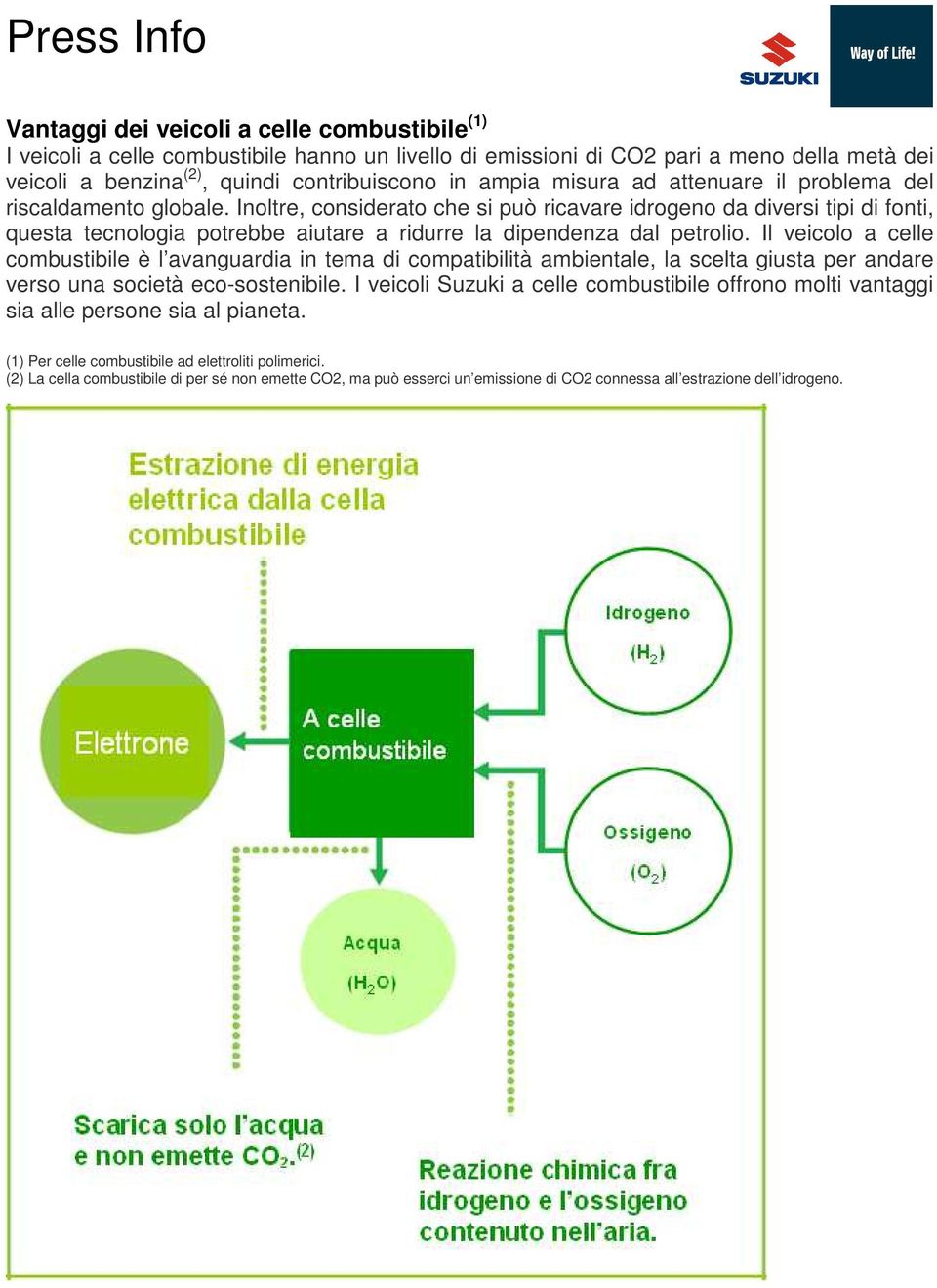 Inoltre, considerato che si può ricavare idrogeno da diversi tipi di fonti, questa tecnologia potrebbe aiutare a ridurre la dipendenza dal petrolio.