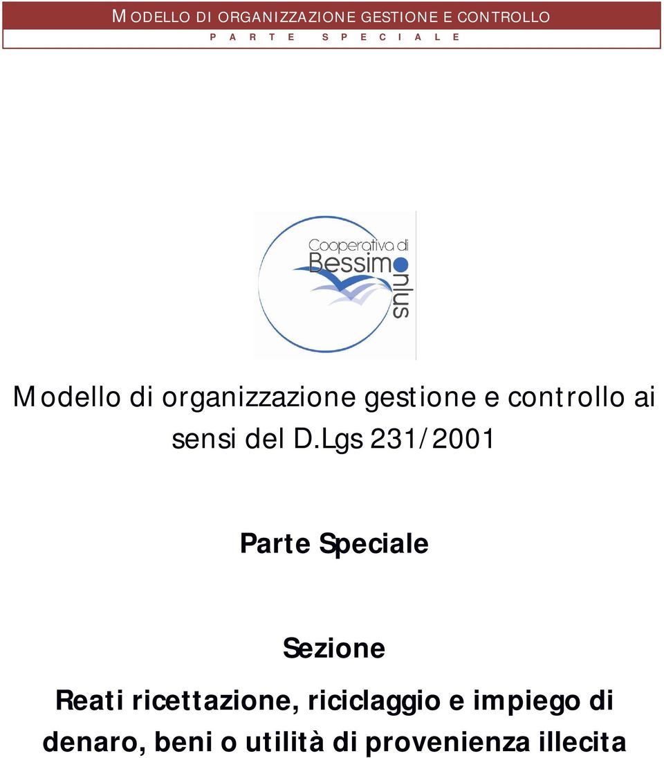 Lgs 231/2001 Parte Speciale Sezione Reati