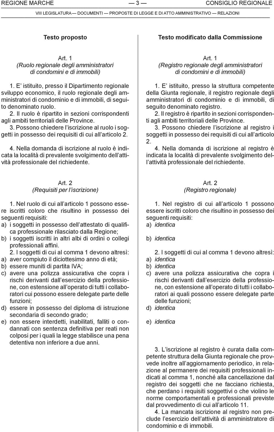 Il ruolo è ripartito in sezioni corrispondenti agli ambiti territoriali delle Province. 3. Possono chiedere l iscrizione al ruolo i soggetti in possesso dei requisiti di cui all articolo 2. 4.