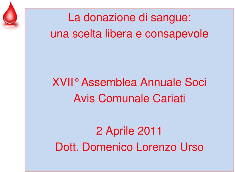 Annuale Soci Avis Comunale Cariati 2