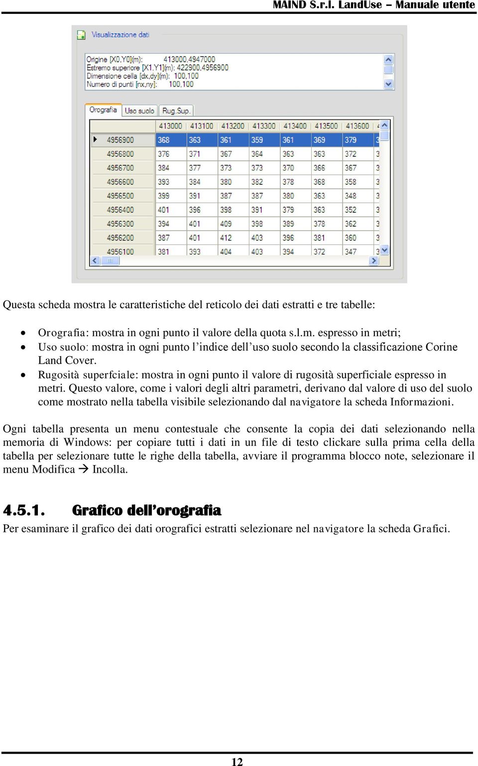 Questo valore, come i valori degli altri parametri, derivano dal valore di uso del suolo come mostrato nella tabella visibile selezionando dal navigatore la scheda Informazioni.