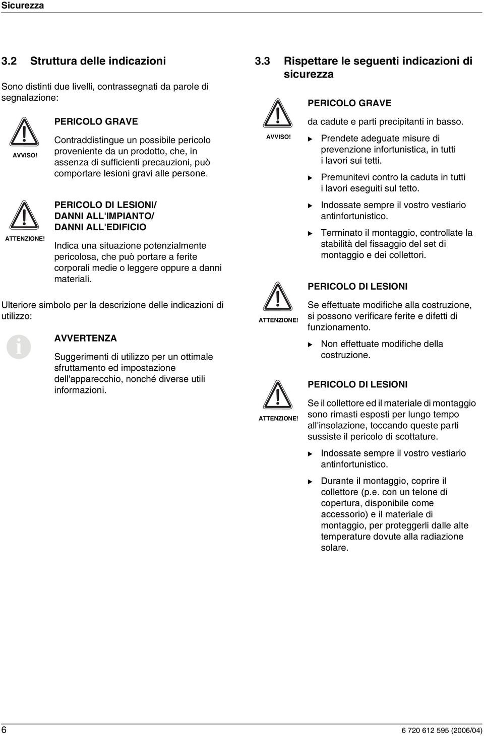 Contraddstngue un possble percolo provenente da un prodotto, che, n assenza d suffcent precauzon, può comportare leson grav alle persone. AVVISO!