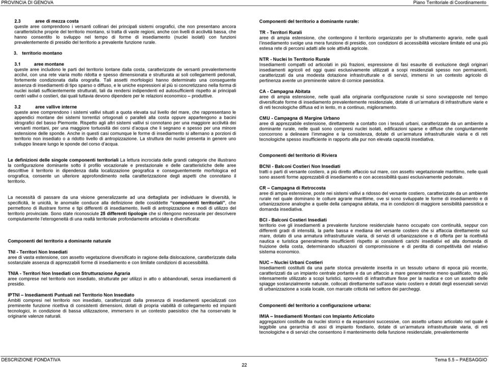 prevalente funzione rurale. 3. territorio montano 3.