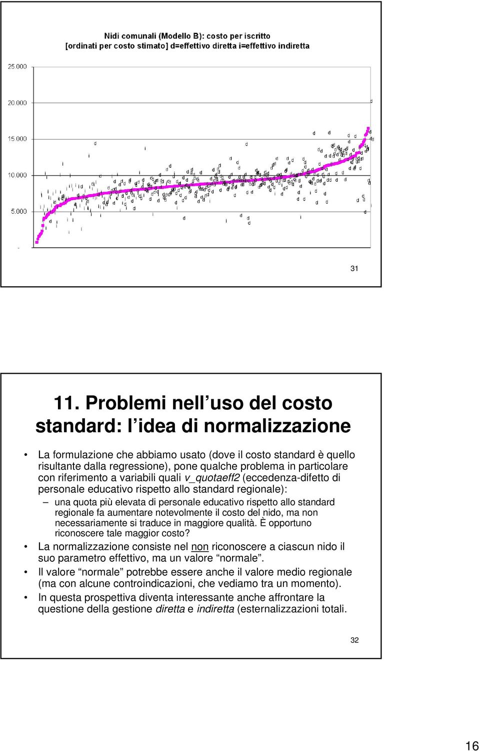 con riferimento a variabili quali v_quotaeff2 (eccedenza-difetto di personale educativo rispetto allo standard regionale): una quota più elevata di personale educativo rispetto allo standard