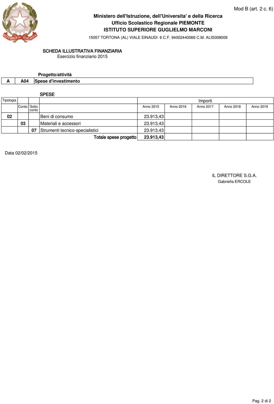 913,43 07 Strumenti tecnico-specialistici 23.