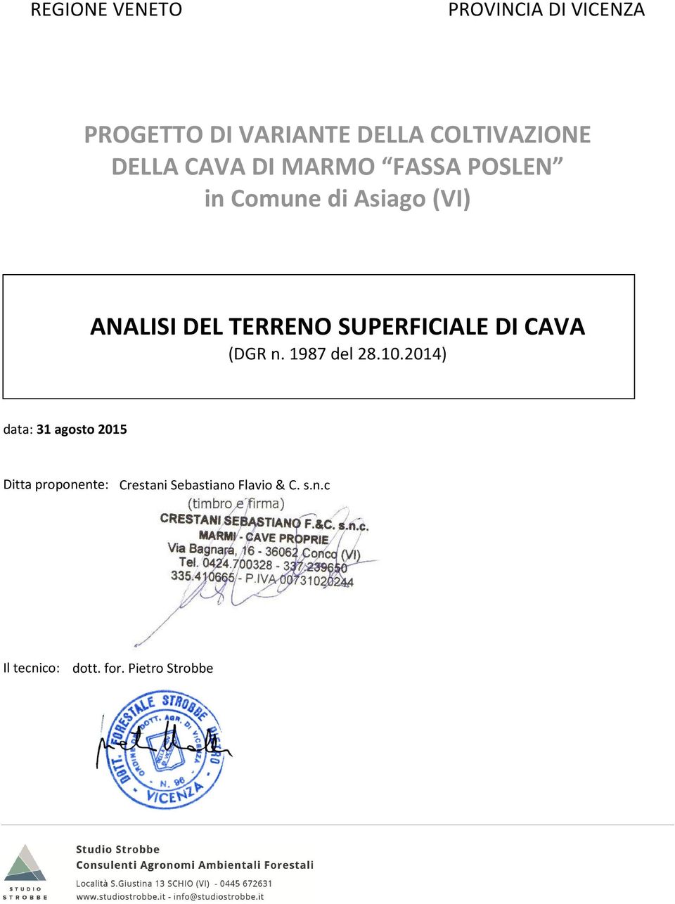 SUPERFICIALE DI CAVA (DGR n. 1987 del 28.10.