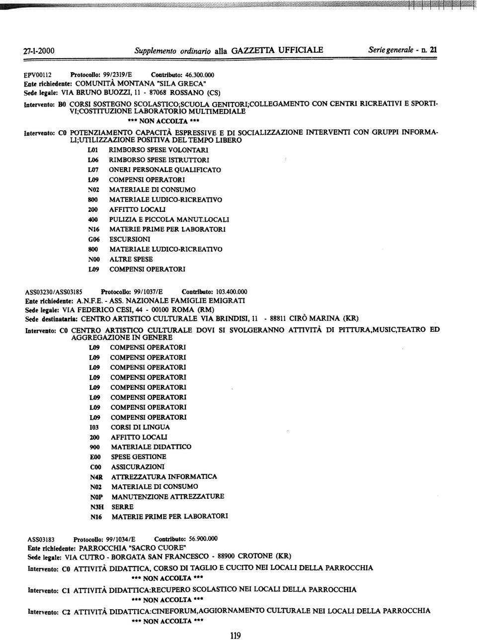 VI;COSTITUZIONE LABORATORIO MULTIMEDIALE...NON ACCOLTA *.