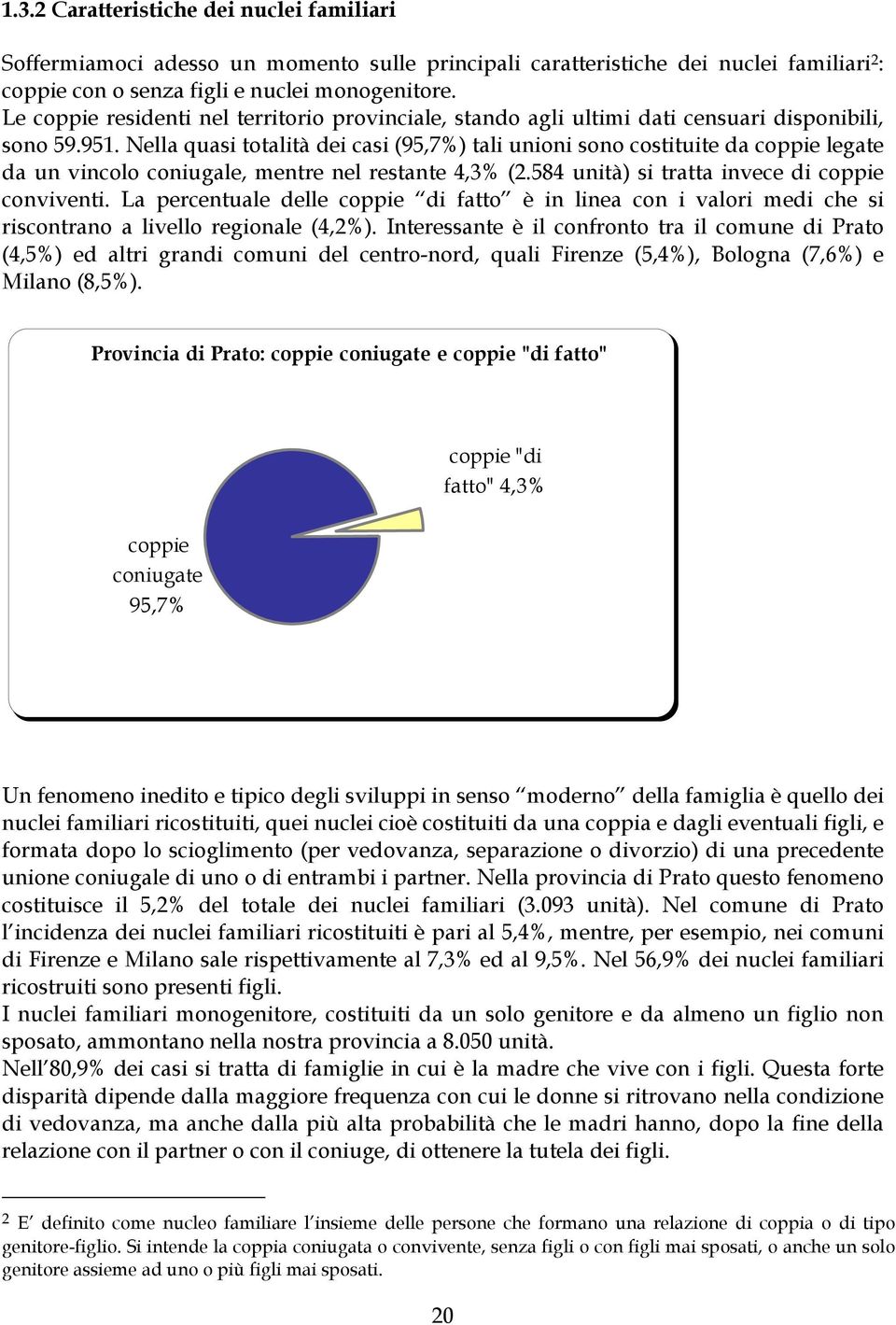 Nella quasi totalità dei casi (95,7%) tali unioni sono costituite da coppie legate da un vincolo coniugale, mentre nel restante 4,3% (2.584 unità) si tratta invece di coppie conviventi.