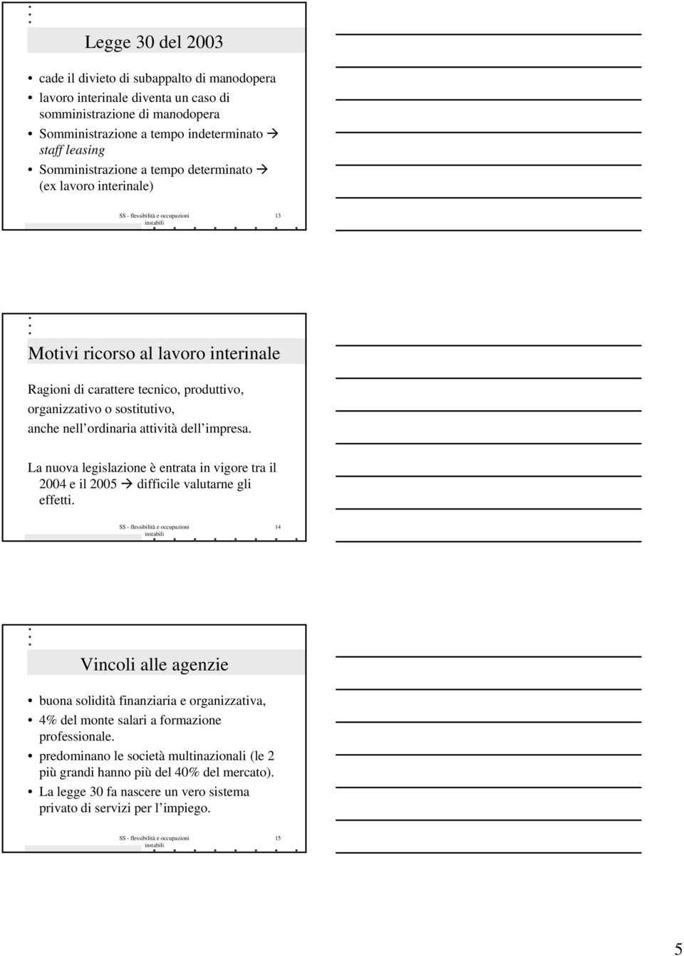 attività dell impresa impresa. La nuova legislazione è entrata in vigore tra il 2004 e il 2005 difficile valutarne gli effetti.