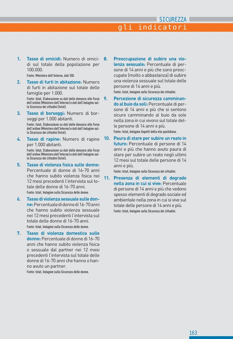 . Fonte: Istat, Elaborazione su dati delle denunce alle Forze dell ordine (Ministero dell Interno) e dati dell indagine sulla Sicurezza dei cittadini (Istat). 3.