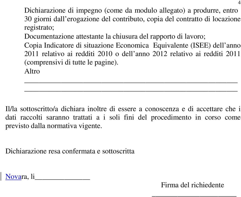 dell anno 2012 relativo ai redditi 2011 (comprensivi di tutte le pagine).