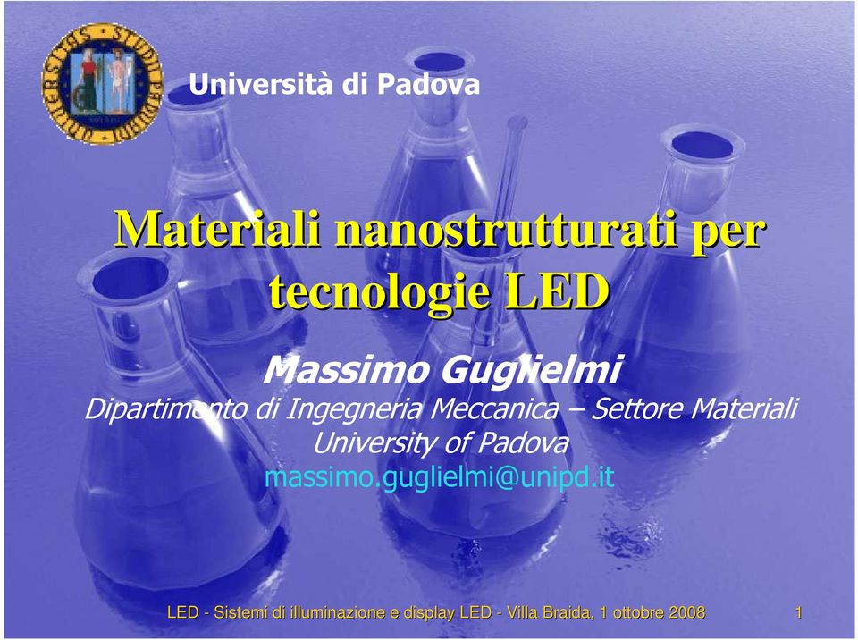 Materiali University of Padova massimo.guglielmi@unipd.