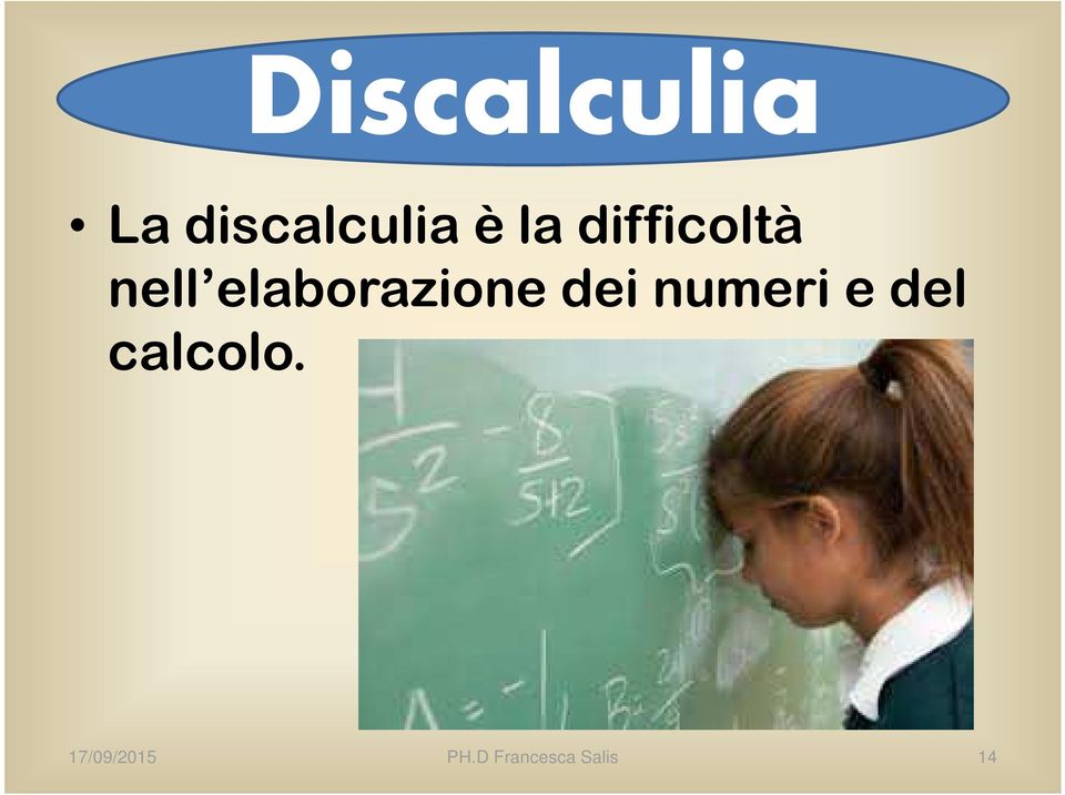 elaborazione dei numeri e del