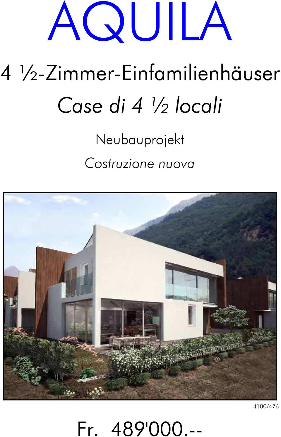 di 4 ½ locali Neubauprojekt