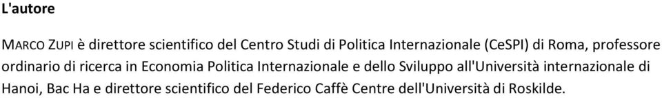 Politica Internazionale e dello Sviluppo all'università internazionale di