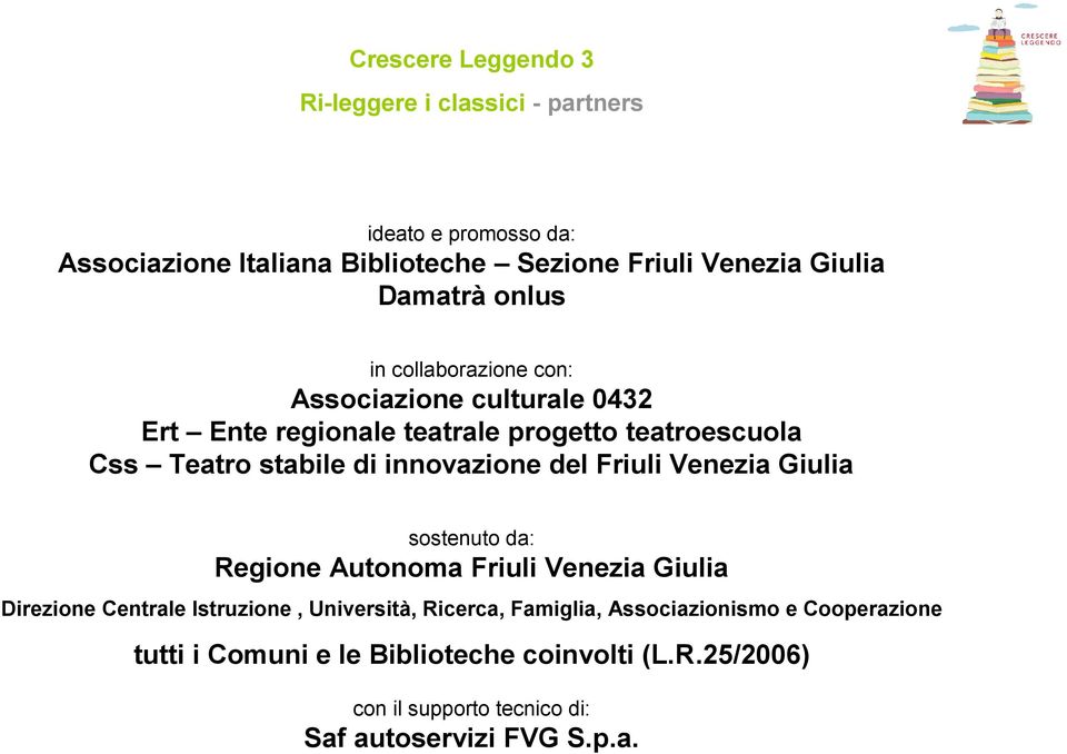 innovazione del Friuli Venezia Giulia sostenuto da: Regione Autonoma Friuli Venezia Giulia Direzione Centrale Istruzione, Università, Ricerca,