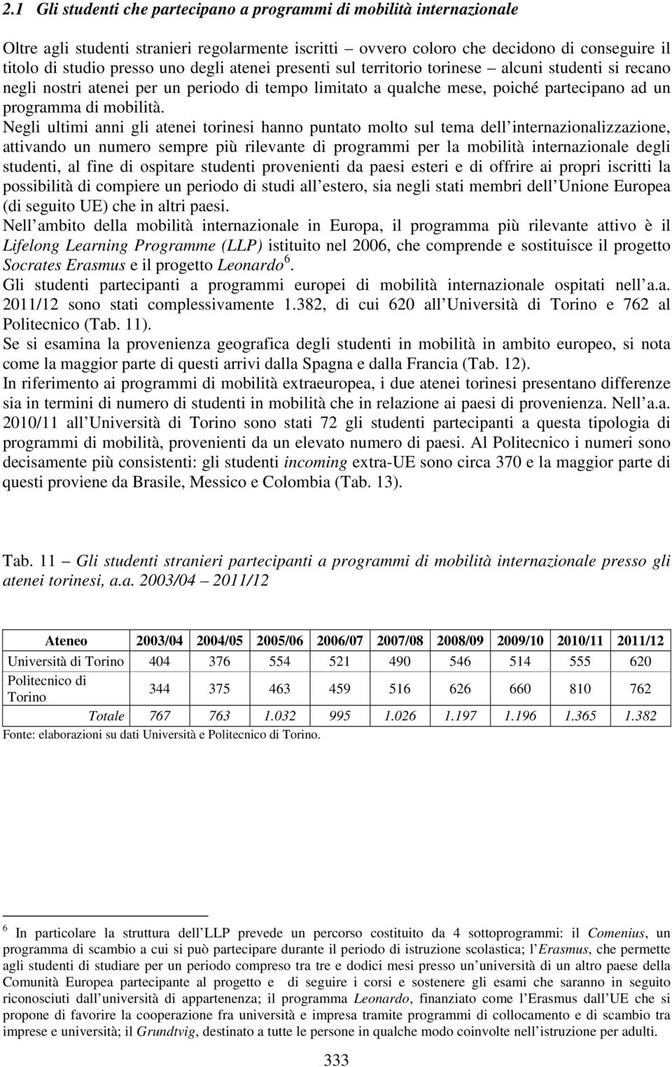 Negli ultimi anni gli atenei torinesi hanno puntato molto sul tema dell internazionalizzazione, attivando un numero sempre più rilevante di programmi per la mobilità internazionale degli studenti, al