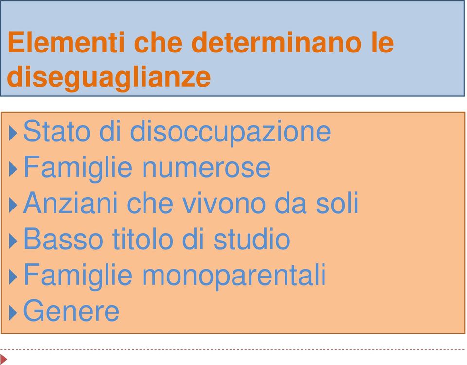 Famiglie numerose Anziani che vivono da