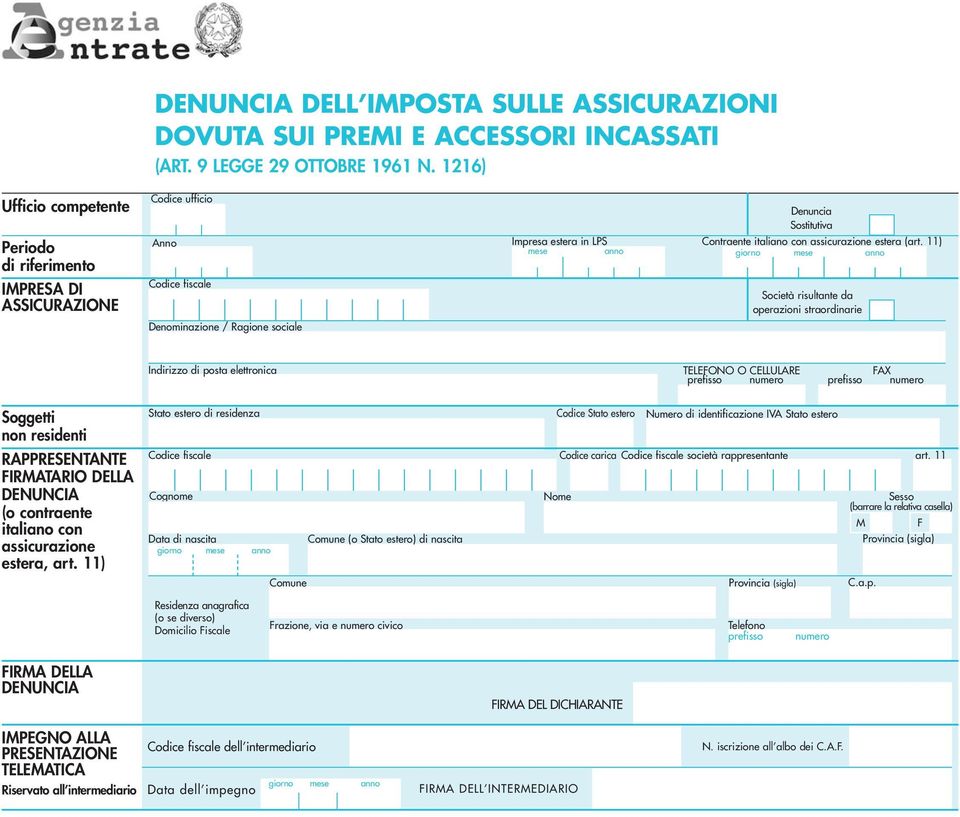 Contraente italiano con assicurazione estera (art.