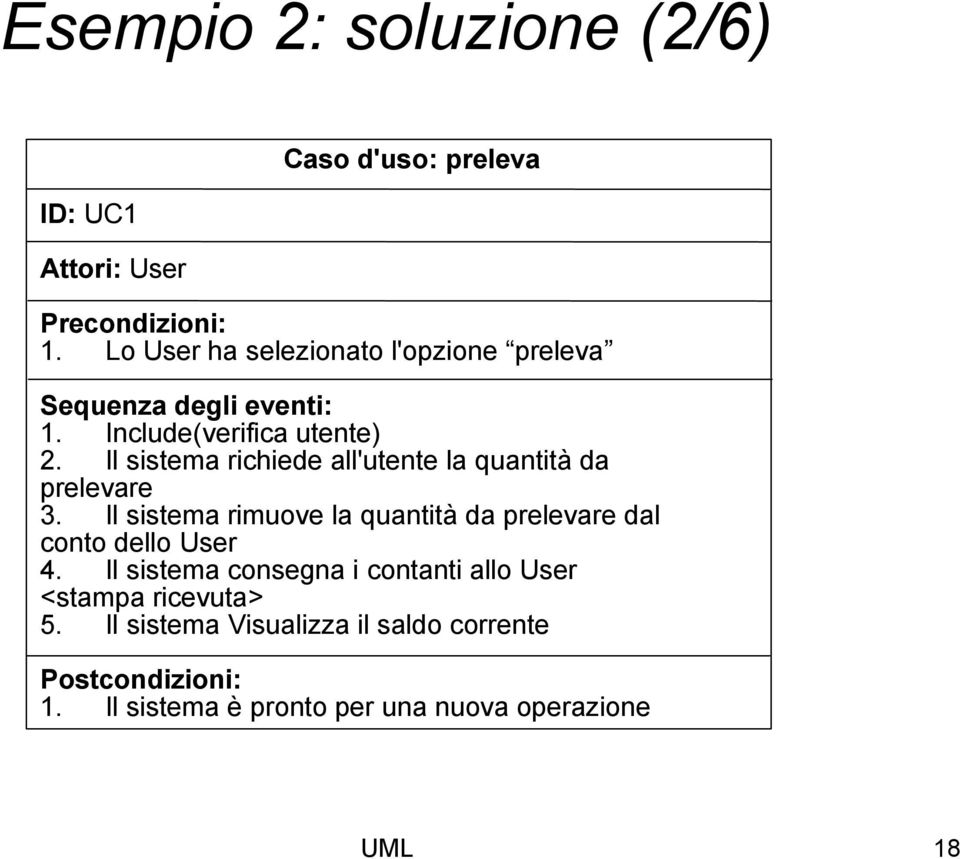 Il sistema richiede all'utente la quantità da prelevare 3.