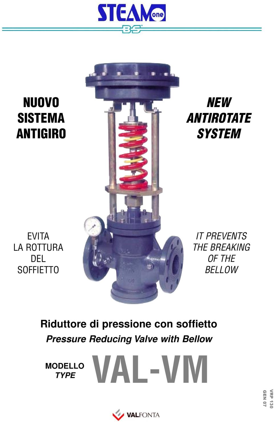 BELLOW Riduttore di pressione con soffietto Pressure