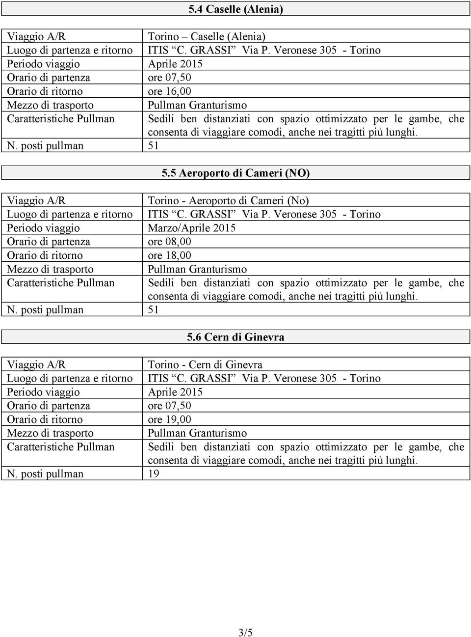 viaggio Marzo/Aprile 2015 Orario di partenza ore 08,00 Orario di ritorno