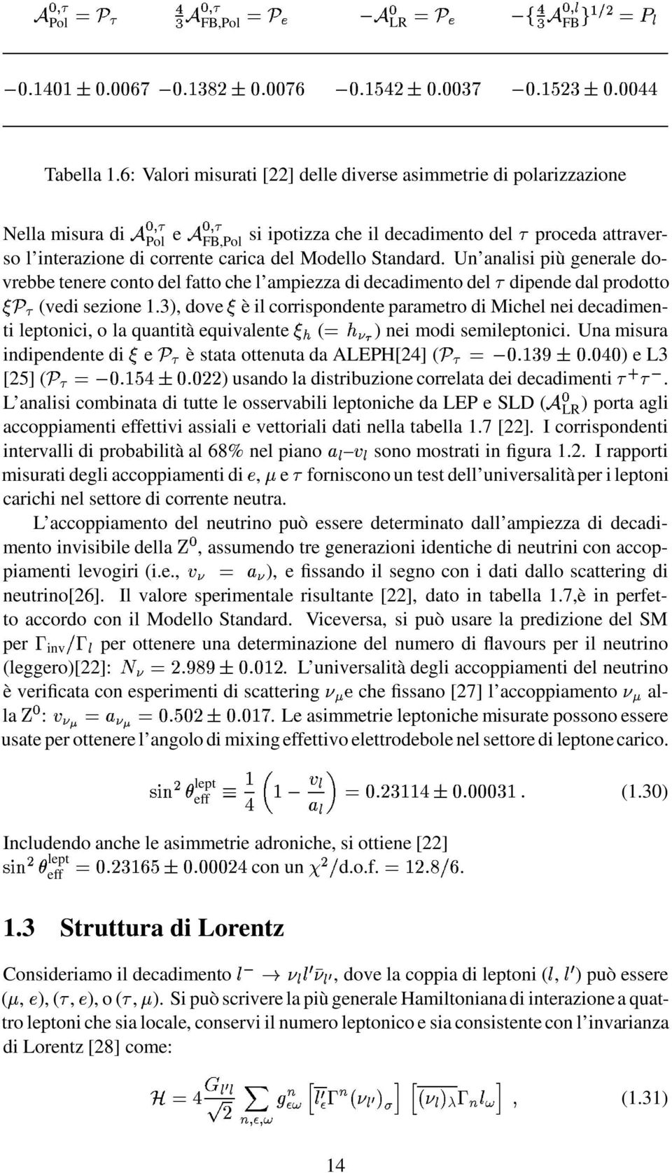 parametro di Michel nei decadimenti leptonici, o la quantità equivalente ( ) nei modi semileptonici Una misura ( e ( indipendente di è stata ottenuta da ALEPH[24] ( ) e L3 [25] ) usando la